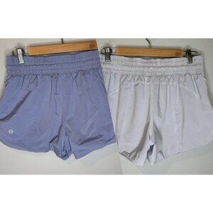 Lululemon Choose A Side Reversible Short 6 Purple Light Grey Gym Workout
